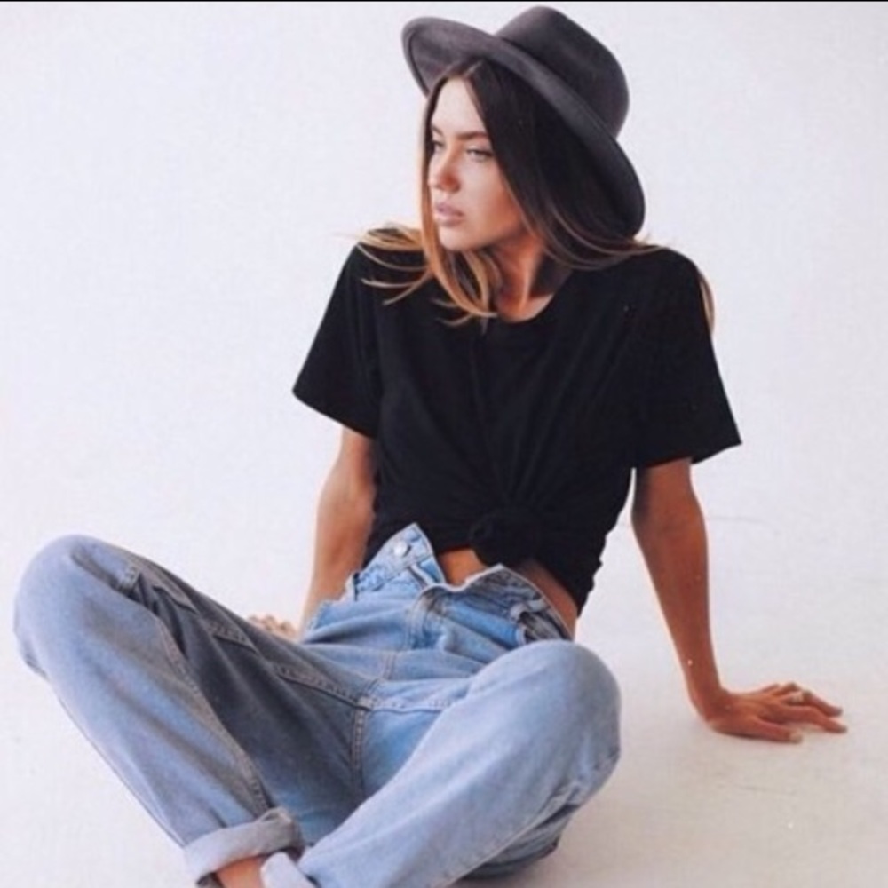 Urban Outfitters Grey Hat w/ Black Trim